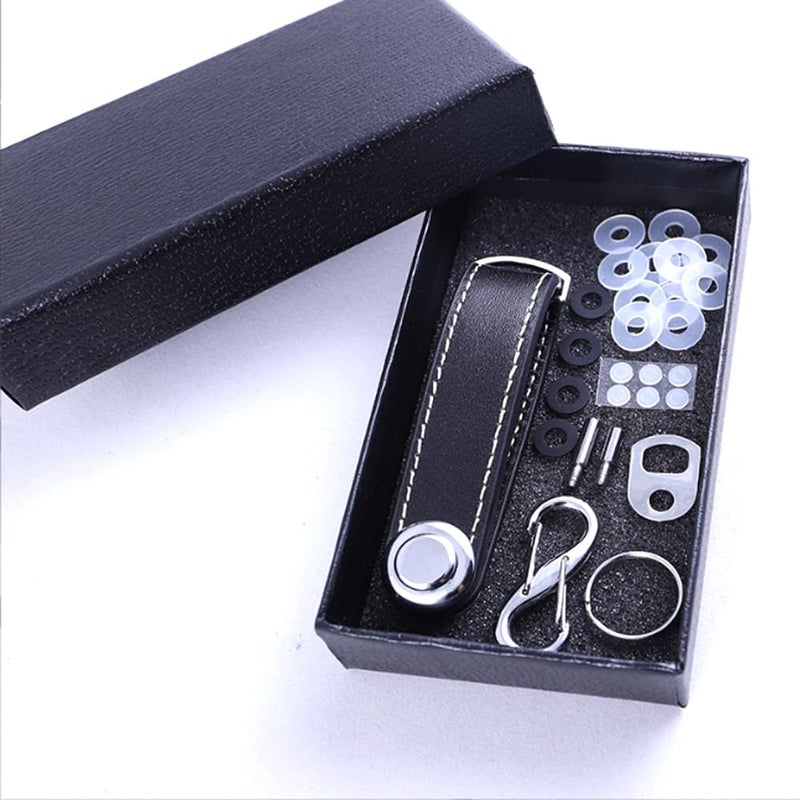 ERCRYSTO Compact Key Holder - Stylish & Practical Pocket Key Organizer With Secure Locking Mechanism. (Black) - Image 2